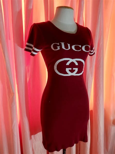 red dress gucci formal|Gucci bodycon dress.